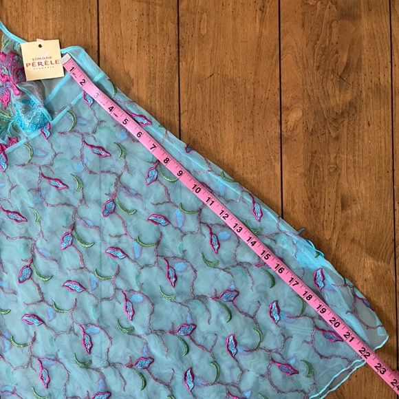 Simone Perele Blue Babydoll Nightie Lingerie (FR 2 / Small) - Picture 6 of 8